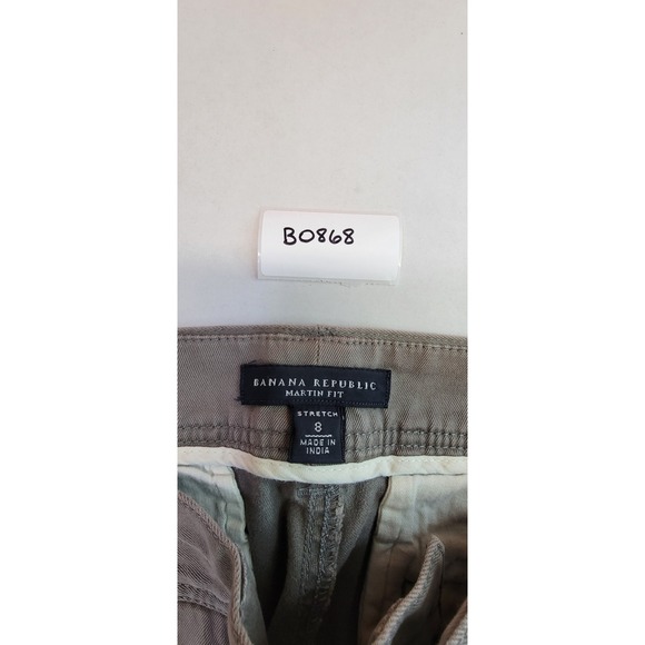 Banana Republic Martin Fit Stretch Chinos Khaki Pants Women Size 8 - Picture 3 of 5